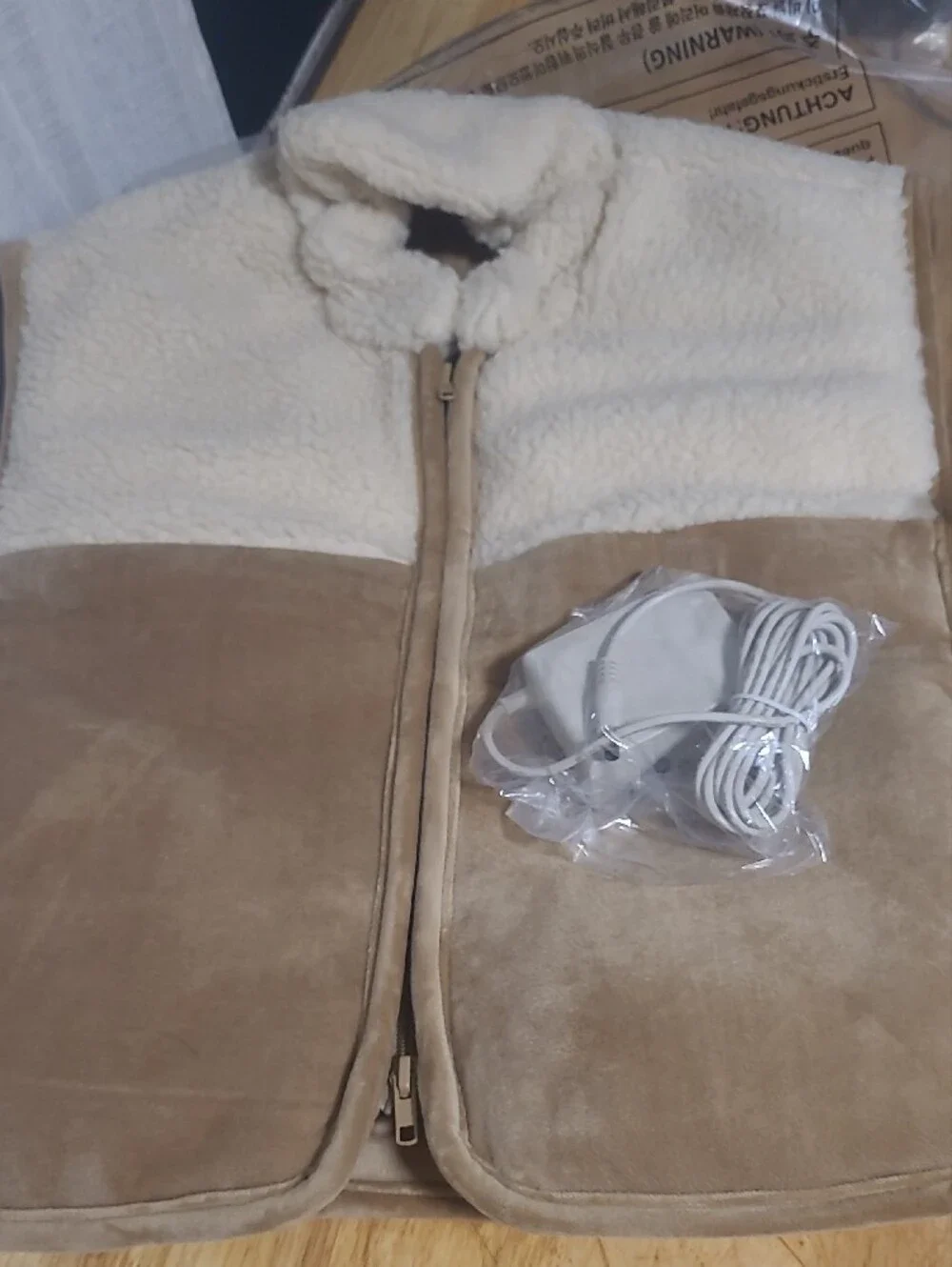 Sharper Image Heated Weighted Comfort Vest Luxe - Beige